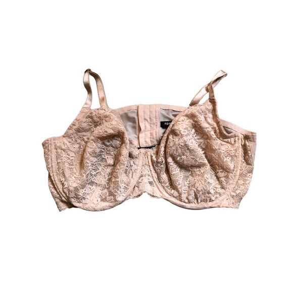 Torrid Full-Coverage Unlined Lace Straight Back Bra nude size 48 DD - Picture 3 of 11